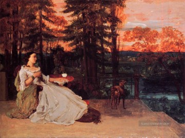  Gustave Malerei - Die Dame von Frankfurt Gustave Courbet 1858 Realist Realismus Maler Gustave Courbet